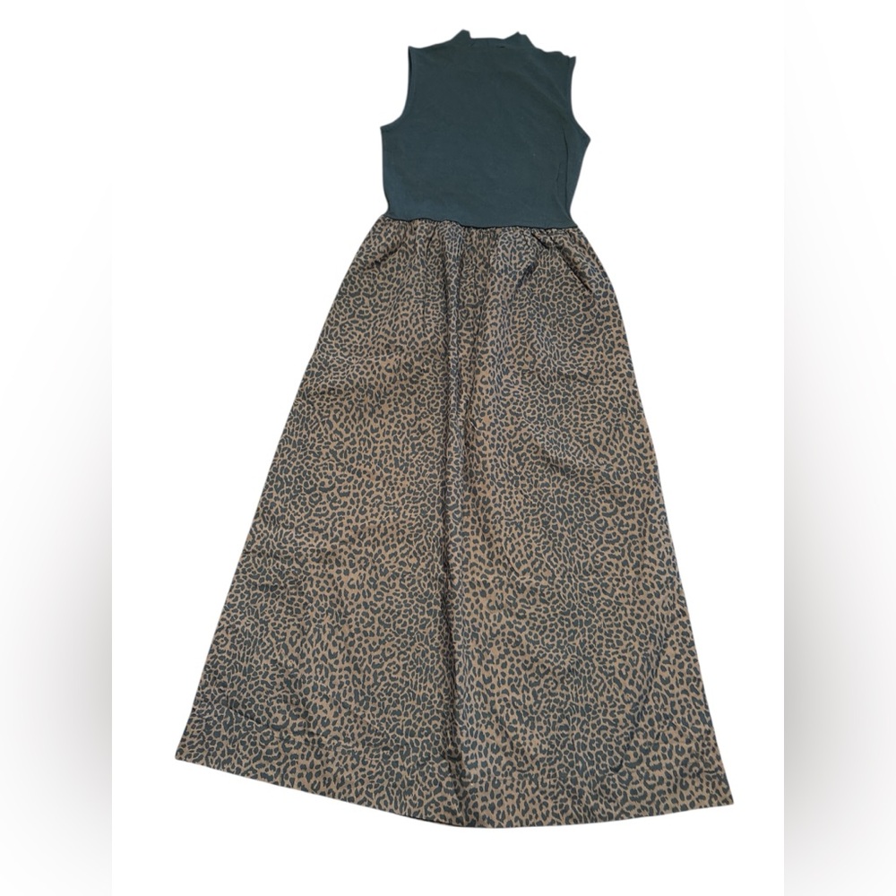 J Crew Factory women’s mockneck knit mixed-media dress brown black Size XST NWT - Picture 4 of 8